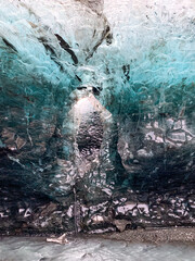 Glacier Structure viewed from inside the cave.