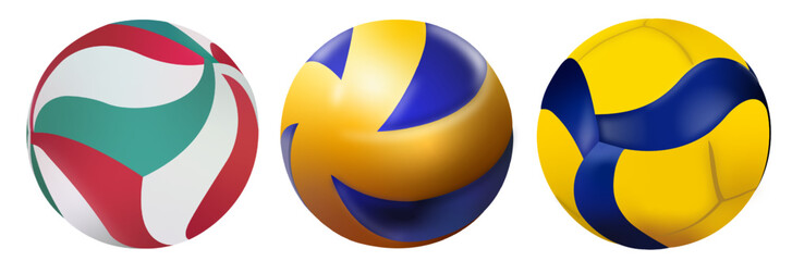 Volleyball Balls Vector Illustration PNG - obrazy, fototapety, plakaty