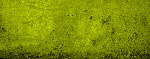 Abstract grunge yellow old wall background. Rough stylized texture banner with space for text.