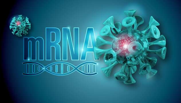 mRNA Helix illustration cancer therapy	