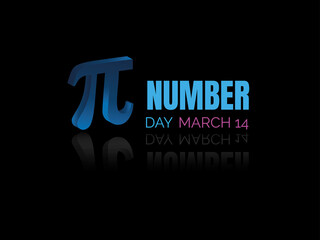 Happy Pi Day. Celebrate Pi Day. Constant number Pi mathematical constant. March 14th