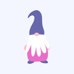 Gnome Hand-drawn Flat Vector Illustration