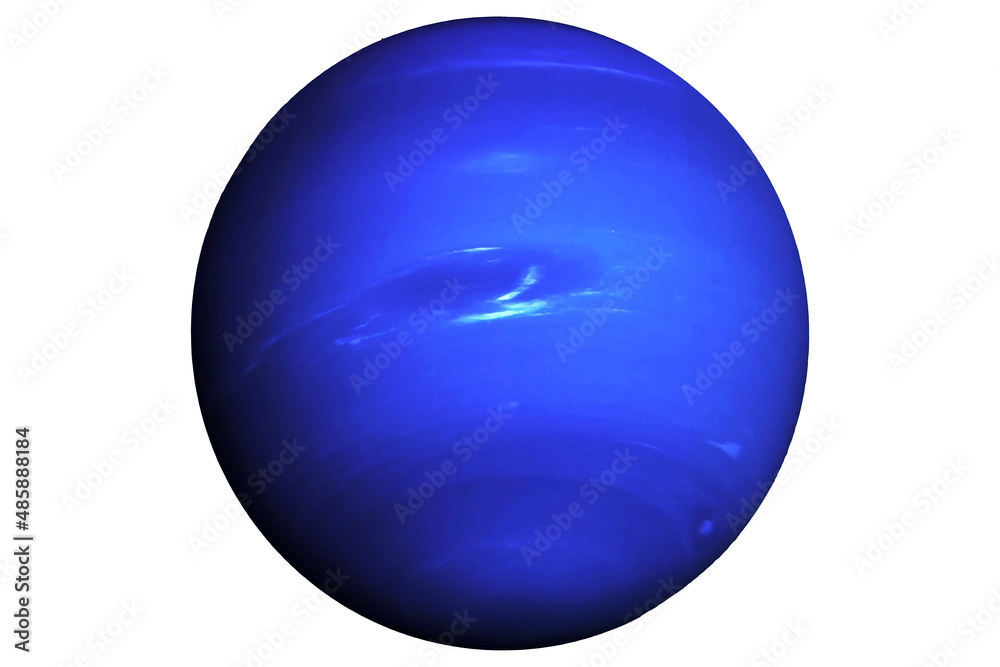 Wall mural planet neptune isolated on white background. elements of this image were furnished by nasa