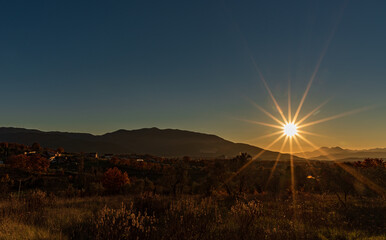 Molise, Italy.  Spectacular autumn panorama.