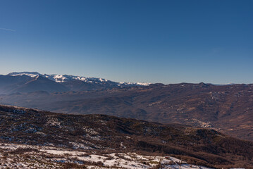 Molise, Italy.  Spectacular winter panorama.