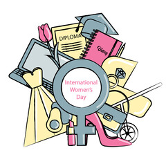 Women's Day Set. Vector Illustration