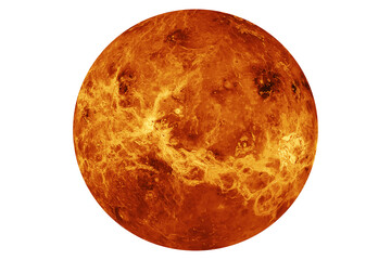 Planet Venus isolated on white background. Elements of this image were furnished by NASA