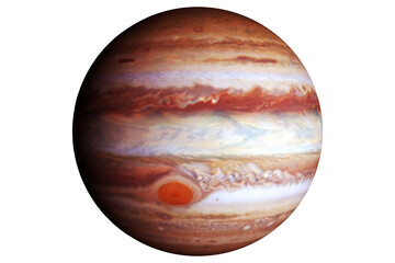 Planet jupiter isolated on white background. Elements of this image were furnished by NASA © Artsiom P
