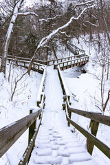 Obraz premium Snow covered trails