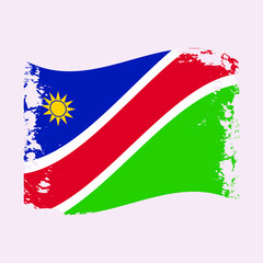 Namibia Country wavy Brush Flag Design
