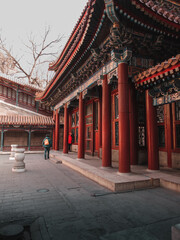 Chinese ancient buildings and Longevity hill  in the Summer palace in Haidian District of Beijing