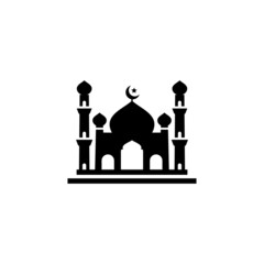 Mosque simple flat icon vector illustration