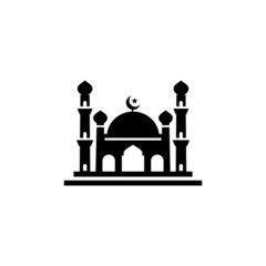 Mosque simple flat icon vector illustration