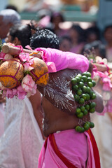 Tamil devotee during a religious procession