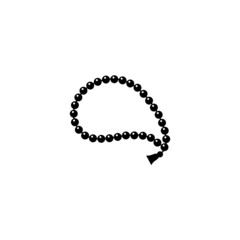 Islamic prayer beads simple flat icon vector illustration. Prayer beads icon