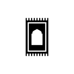Islamic prayer mat simple flat icon vector illustration. Prayer mat icon. Sajadah icon