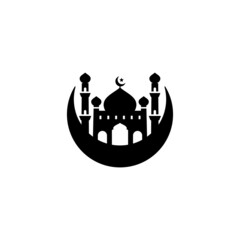 Ramadan simple flat icon vector illustration. Ramadan icon. Mosque icon