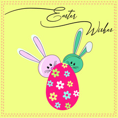 easter card with bunny