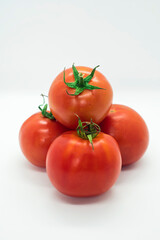 tomatoes on a white background