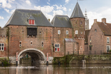 Historic Land- and watergate the Koppelpoort in Amersfoort in the Netherlands.