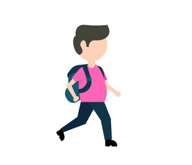 student character.education and knowledge concept. Flat cartoon vector illustration isolated.
