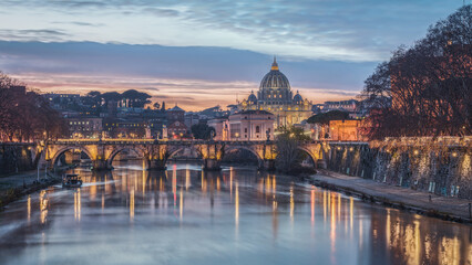 Fototapeta na wymiar Rome nightscape