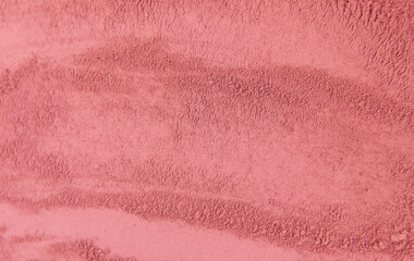Cosmetic texture mask clay powder red. Selective focus.