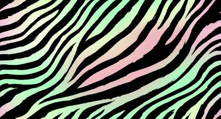 Zebra seamless pattern with colorful background
