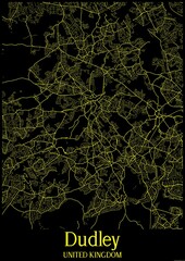 Black And Yellow Map Dudley
