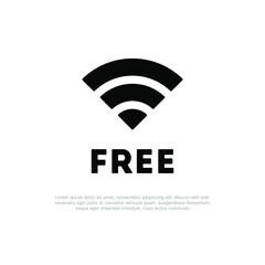 Vector illustration of free wi fi icon 