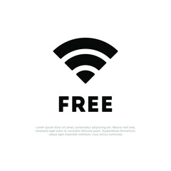 Vector illustration of free wi fi icon 