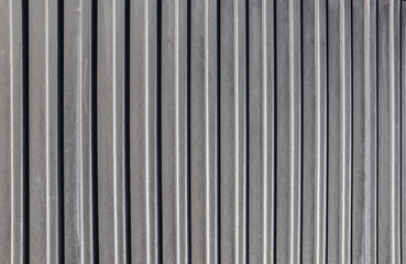 Gray painted metal profiled sheet as a background
