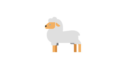 Ewe vector flat icon. Sheep vector. Isolated sheep emoji illustration