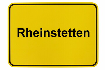 Illustration eines Ortsschildes der Stadt Rheinstetten