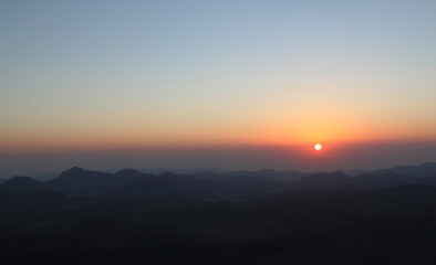 sunset in the mountains of Egypt