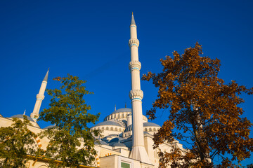 Fototapeta na wymiar Camlica Mosque. Islamic background photo