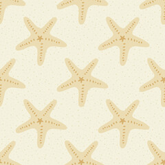 seamless seamless sea star, starfish pattern and background vector illustration