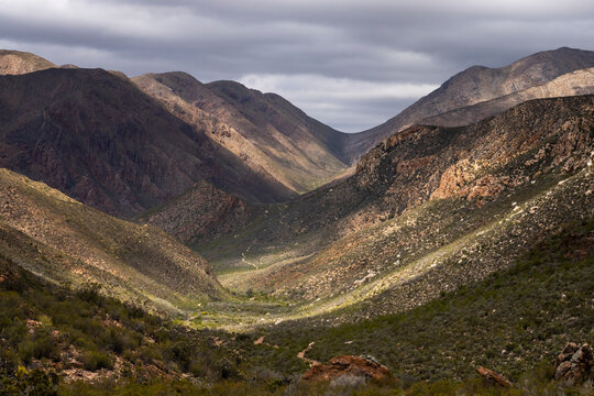 Aerial view of Leopard Trail in Baviaanskloof Nature Reserve, Eastern Cape, South Africa.