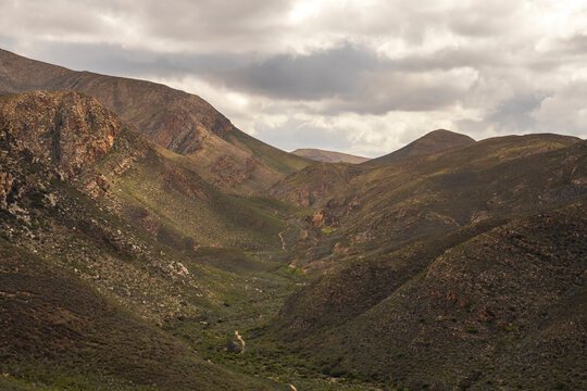 Aerial view of Leopard Trail in Baviaanskloof Nature Reserve, Eastern Cape, South Africa.