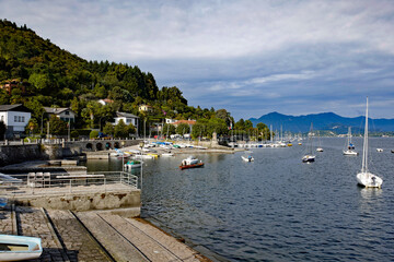 Lago Maggiore Hafen von Lesa