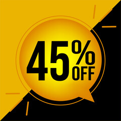 45% off vector art in gold color