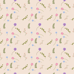 floral pattern for packaging, textiles, postcards