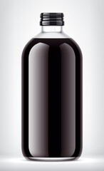 Glass Bottle on background. 