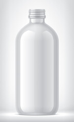 White Bottle on background. 