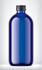 Color Glass Bottle on background. 