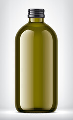 Color Glass Bottle on background. 