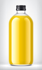 Glass Bottle on background. 