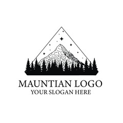 illustration of mountain landscape