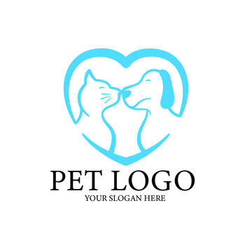  dog and cat abstract logo design