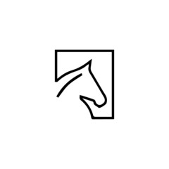 horse head vector 